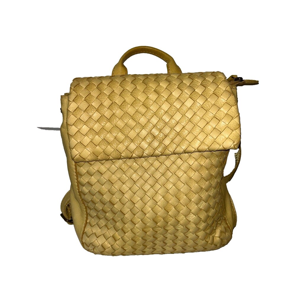 American Leather Co Women's Woven Liberty Backpack Butter Yellow